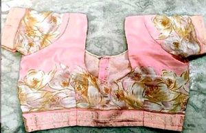 pink pure crape silk blouse