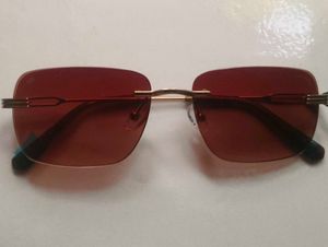 Brown Rimless Sunglasses