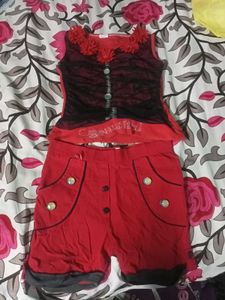 Kids Red & Black Outfit