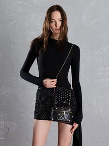 Charles &amp; Keith Black Studded Vanity Case