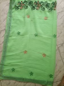 Beautiful Green Pista Colour Saree