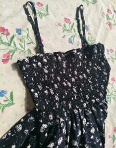 Navy Floral Tiered Maxi Dress
