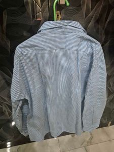 Men's Blue Striped Dress Shirt