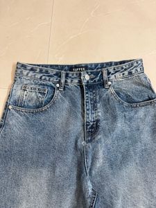 Vintage Wash Wide Leg Jeans