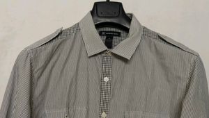 Men's Striped &amp; Gingham Patchwork Shirt