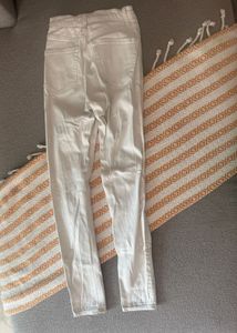 White Distressed Skinny Jeans
