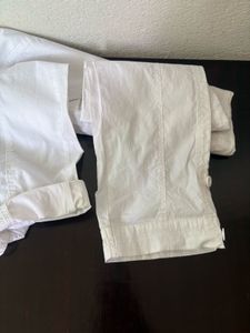 Y2K White Cargo Pants