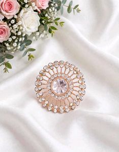 💖 Big Diamond Sunburst Ring - Cocktail Party Rin