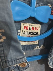 Kids Denim Shirt with Racing Theme