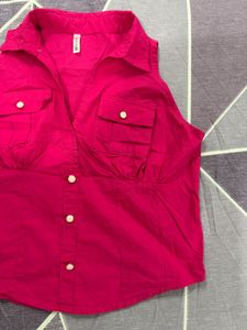 Vibrant Pink corset Sleeveless Top💕