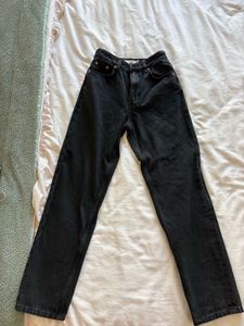 Mango Classic Black Mom Fit Jeans