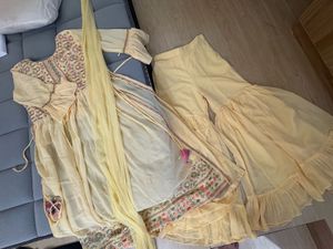 Beautiful Yellow Embroidered Kurta Set