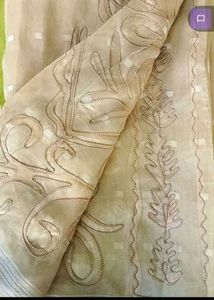Elegant Peach Embroidered Saree