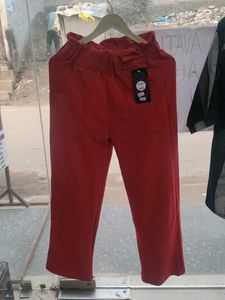 Red Casual Pants