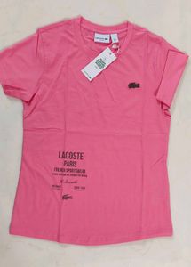 Lacoste Pink Crew Neck T-Shirt