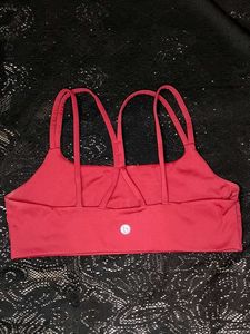 Maroon Sports Bra with Criss-Cross Straps