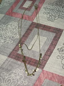 Layered Necklace with Heart and Lock Pendant
