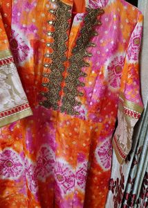 Full Length Gown With Front Cut