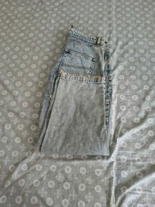 Acid Wash Wide Leg Jeans
