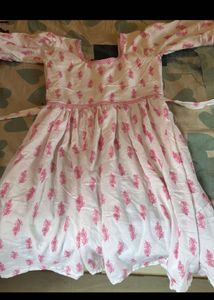 Elegant Pink Floral Print tunic