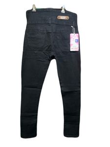 Girls Waist Ankle Black Jeans