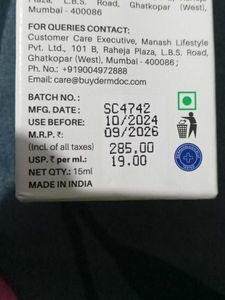 DermDoc 10% Niacinamide Face Serum