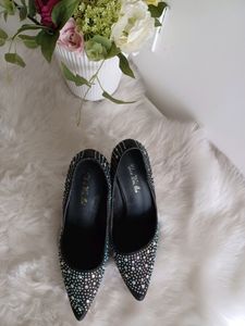 Dark Cinderella Crystal Designer Dupes Heels