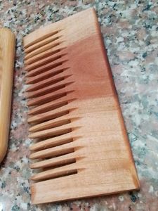 Wooden Hair Brush and Comb Set