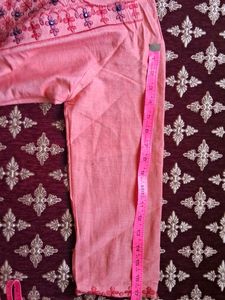Pink Embroidered Kurta