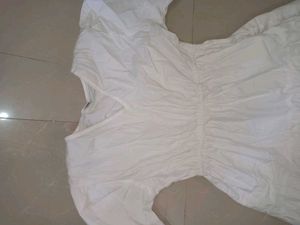 Women's White Tiered Midi Dress