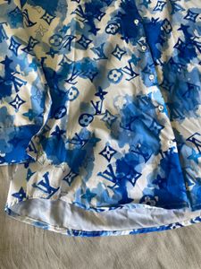 Louis Vuitton Blue Print Button Down