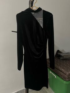 Elegant Black Velvet Dress