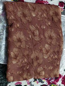 Elegant Brown Floral Saree