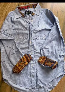 Men's Striped Button-Up Shirt