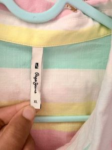 Pepe Pastel Striped Button-Up Shirt