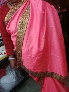 Peach Women's Saree