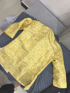 Stylish Yellow Brocade Nehru Jacket 6 to 8 years