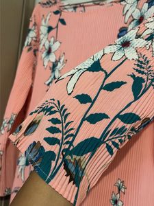 Pleated Floral Midi Dress