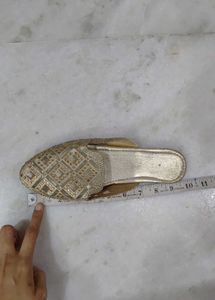 Embellished Gold  lady's flats