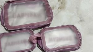 Set of 3 Clear Wash Bags