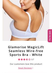 GLAMORISE White Sports Bra