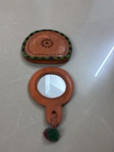 Handmade pure Leather mirror