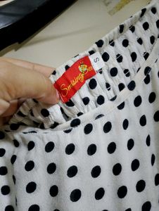Chic Polka Dot Dress Material freebie 🎁