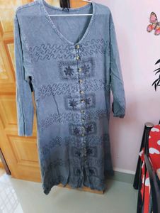 Front Button Top With Viscose Material