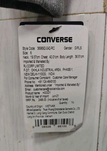 Converse Girls Rainbow All Star Cropped Hoodie
