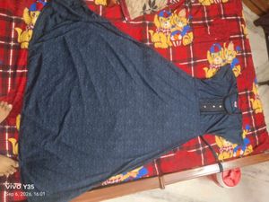 Comfortable Blue Printed Nightgown