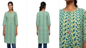 Jaipur Kurti Pure Cotton Printed  (Size M