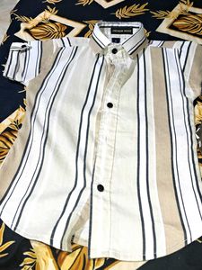 Boy's Striped Shirt &amp; Calvin Klein Pants Set