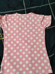 Pink Polka Dot "Awesome" T-Shirt