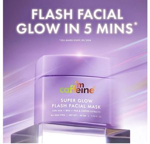 mCaffeine Super Glow Flash Facial Mask